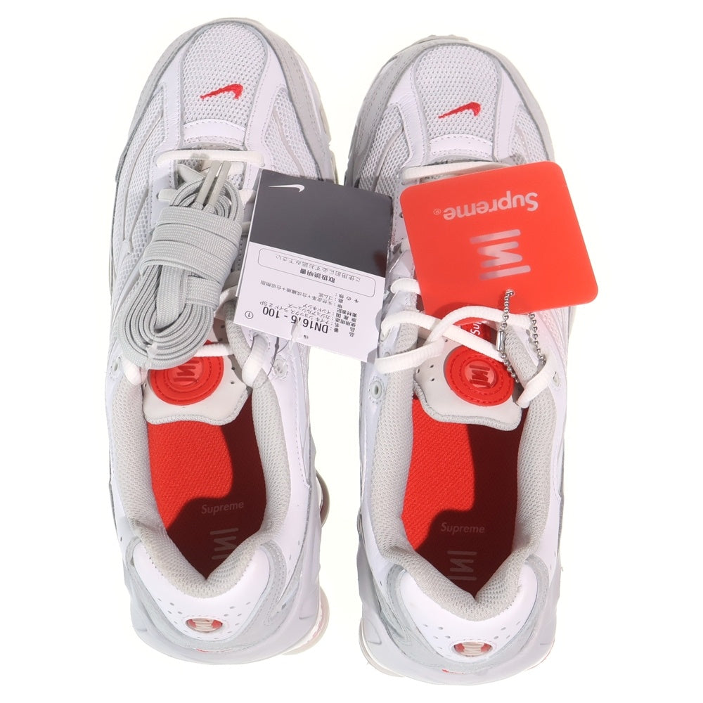 SUPREME(シュプリーム) ×NIKE SHOX RIDE2 ×ナイキ ショックス ライド 2 ローカットスニーカー ホワイト/レッド US8.5/26.5cm DN1615-100