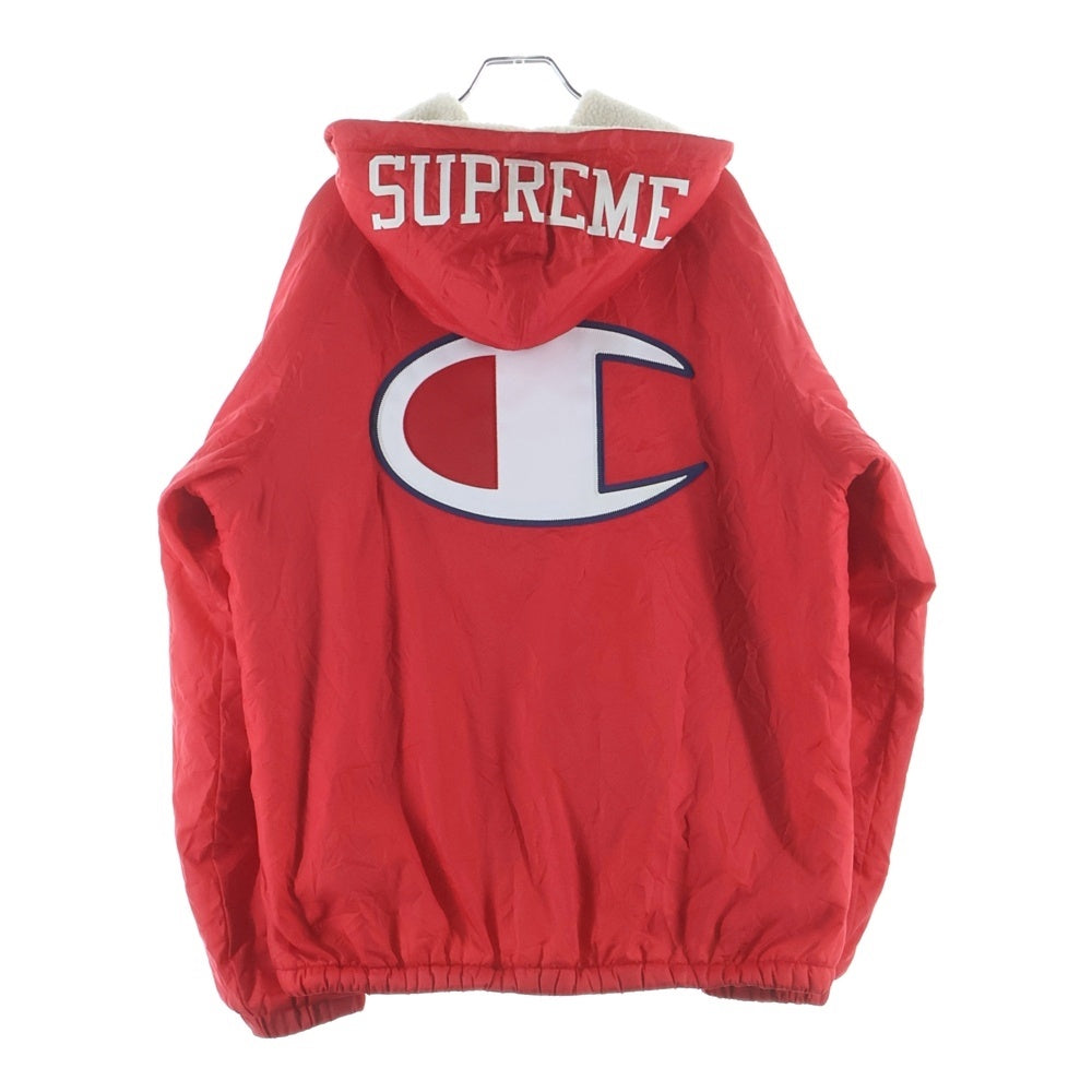 SUPREME(シュプリーム) 17AW ×Champion Sherpa Lined Hooded Jacket ボアライナー フードジャケット レッド