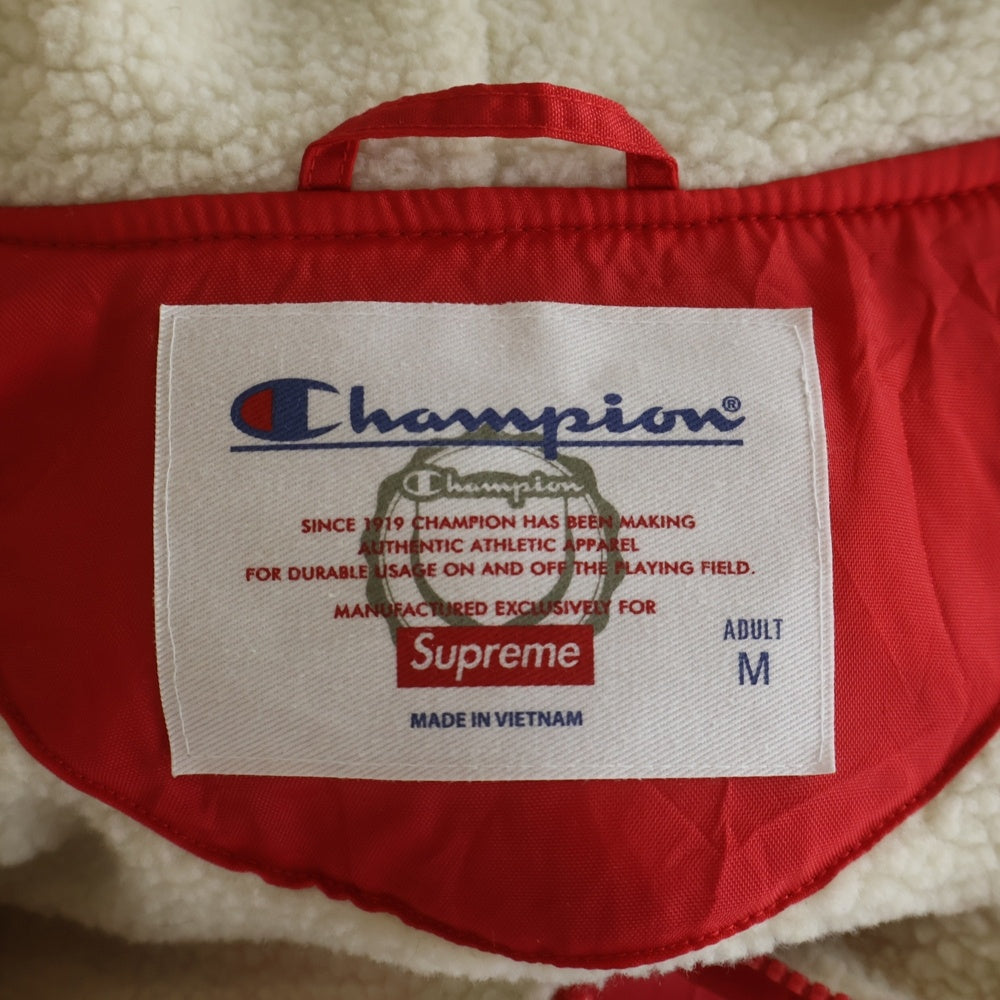SUPREME(シュプリーム) 17AW ×Champion Sherpa Lined Hooded Jacket ボアライナー フードジャケット レッド