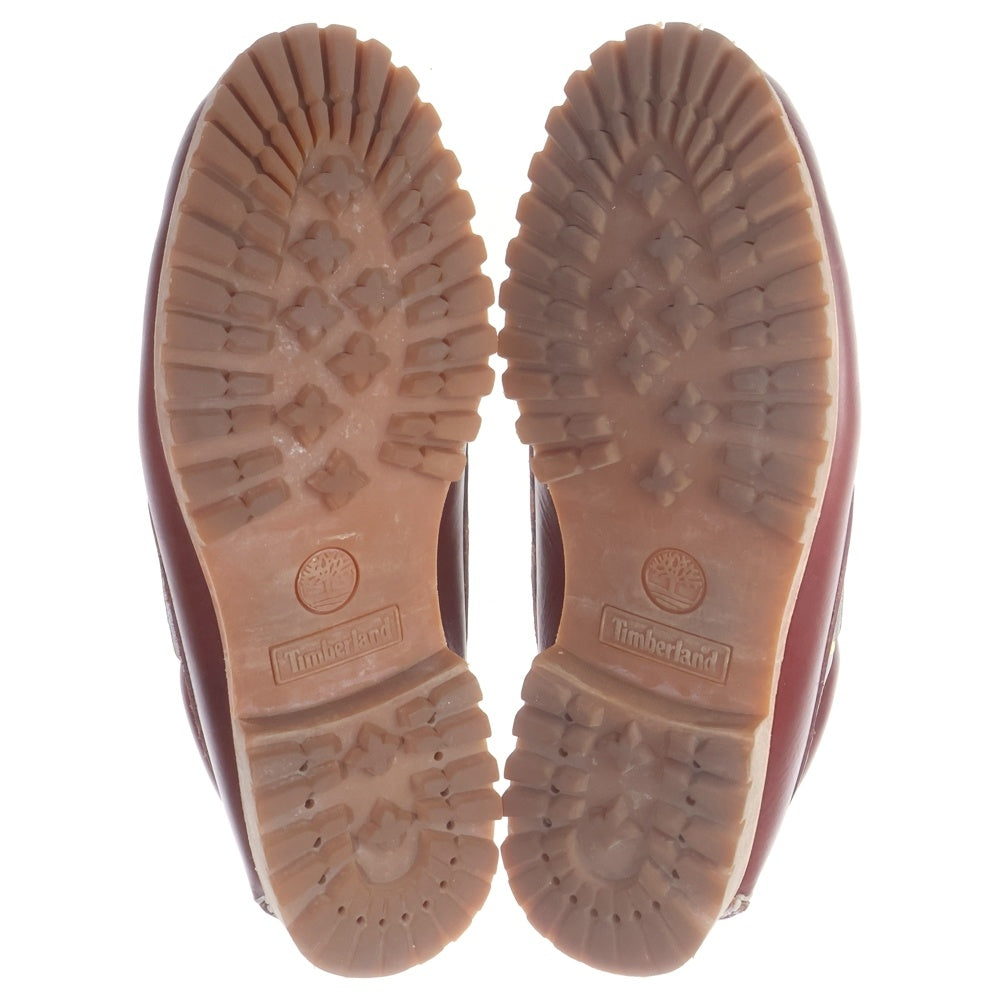 Timberland(ティンバーランド) 3eye スリーアイ クラシックラグ モカシン レザーブーツ シューズ バーガンディー US9.5/27.5cm