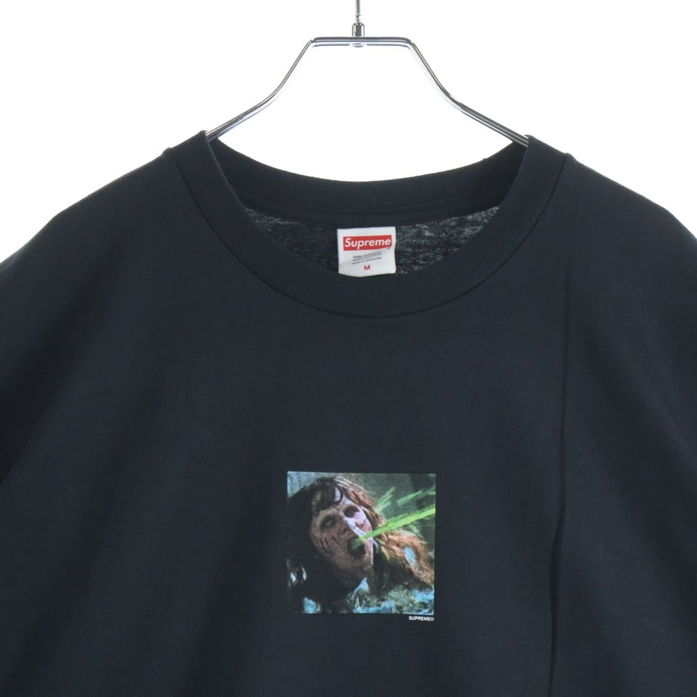 SUPREME(シュプリーム) 25AW ×The Exorcist Puke Tee エクソシスト ピューク プリントロゴ 半袖Tシャツ カットソー ブラック