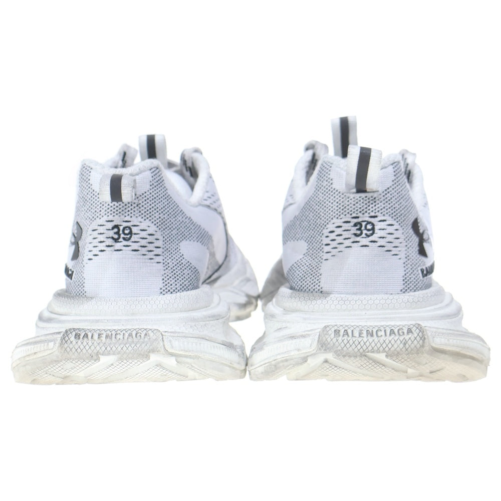 BALENCIAGA(バレンシアガ) ×UNDER ARMOUR 3XL SNEAKER アンダーアーマー 3XL ペイント加工 メッシュローカットスニーカー ホワイト/ブラック 814419