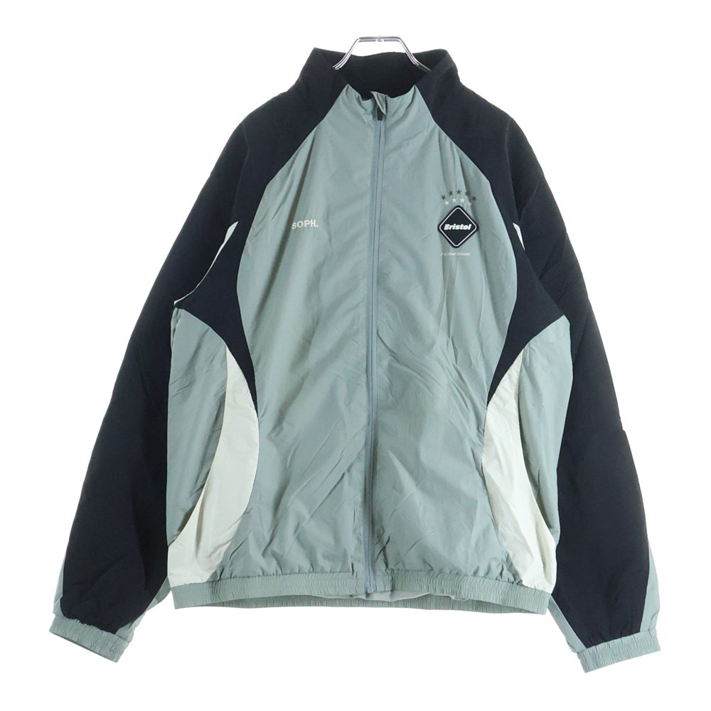 F.C.R.B./F.C.Real Bristol/FCRB(エフシーアールビー/エフシーレアルブリストル) WARM-UP JACKET ロゴ刺繍 ナイロントラックジャケット ブラック/グレー FCRB-252012