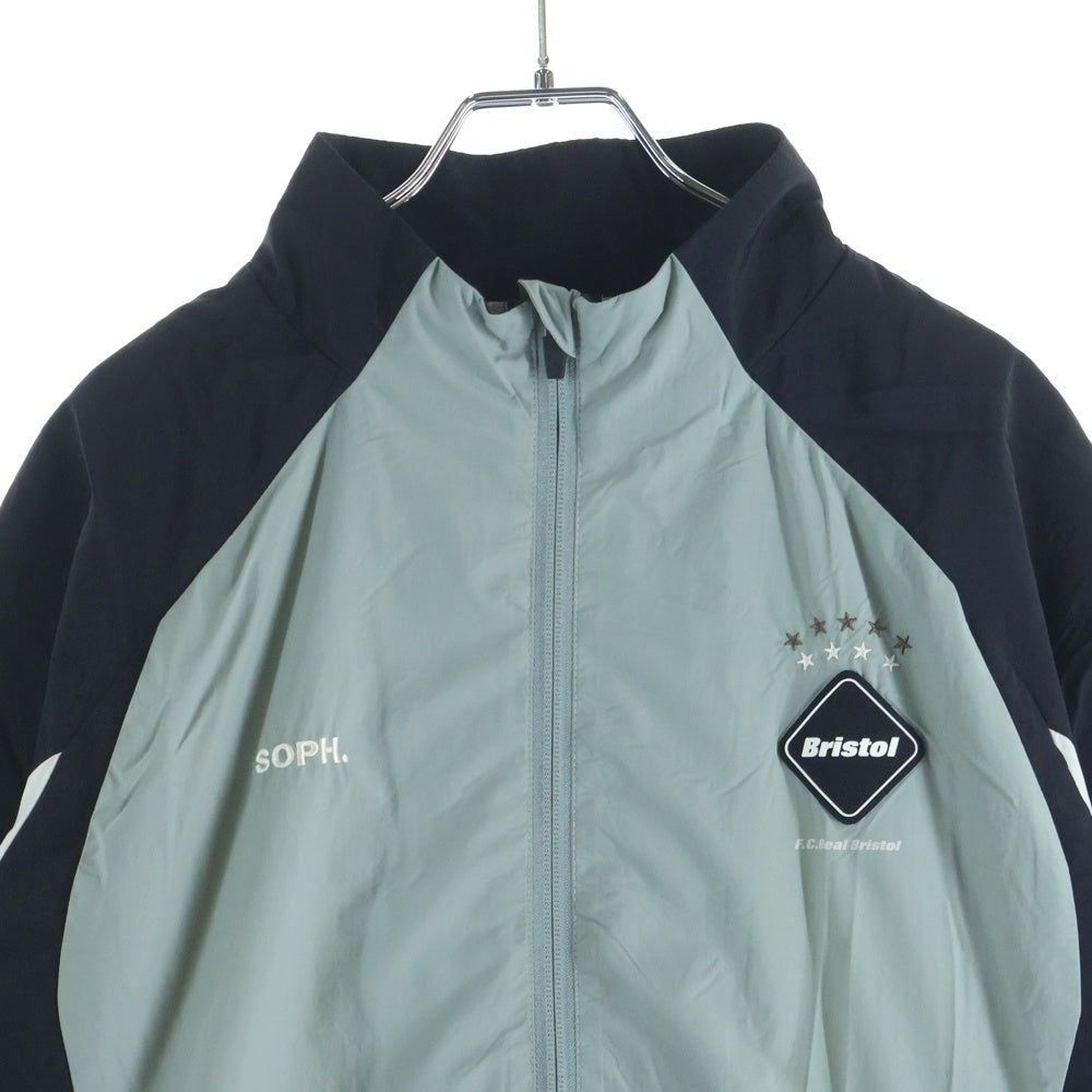 F.C.R.B./F.C.Real Bristol/FCRB(エフシーアールビー/エフシーレアルブリストル) WARM-UP JACKET ロゴ刺繍 ナイロントラックジャケット ブラック/グレー FCRB-252012