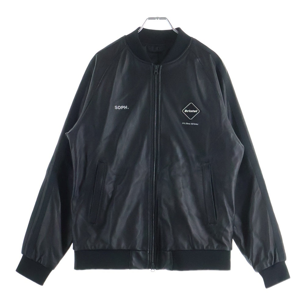 F.C.R.B./F.C.Real Bristol/FCRB(エフシーアールビー/エフシーレアルブリストル) 25AW LEATHER TRACK JACKET ラムレザー トラックジャケット ブラック FCRB-252079
