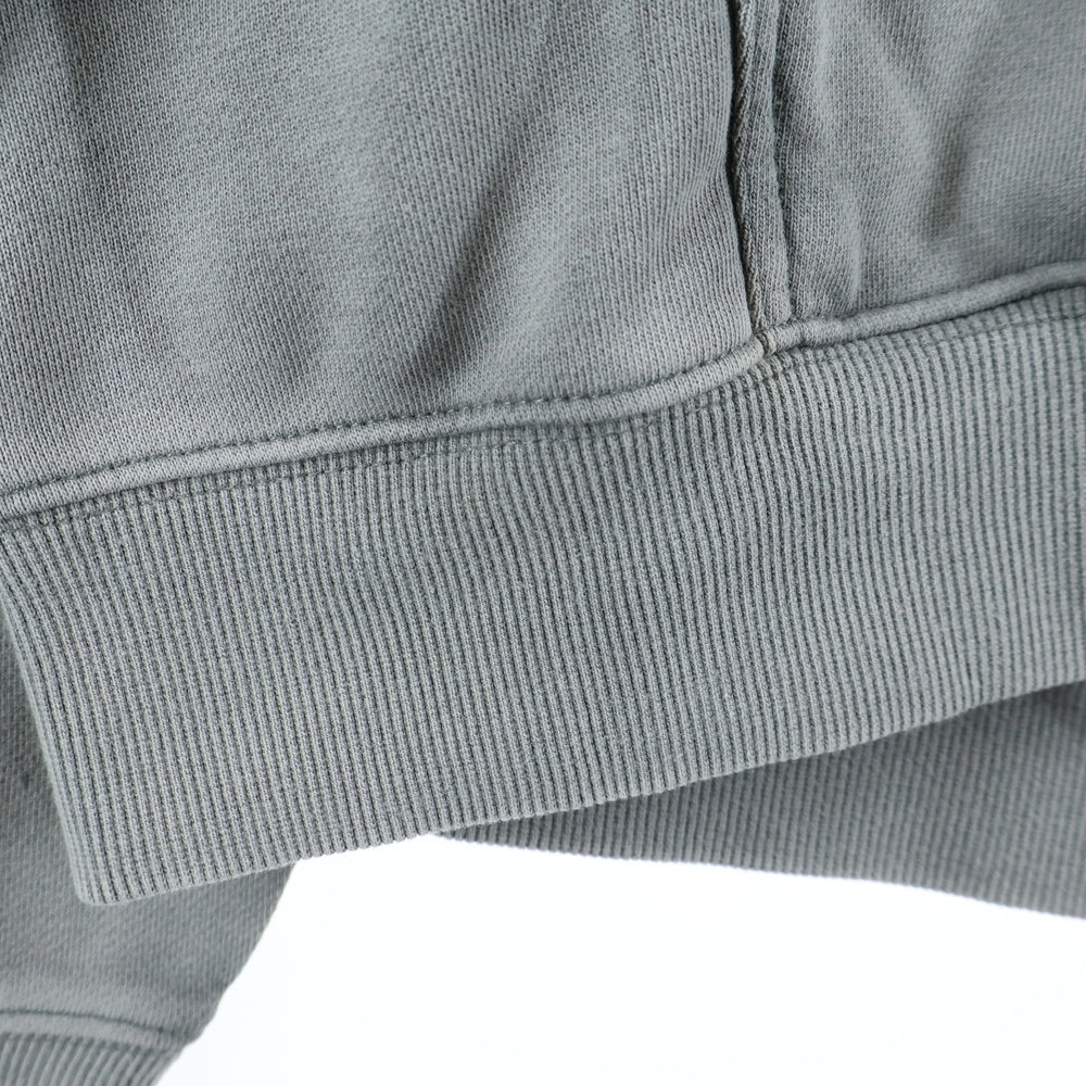 UNKNOWN LONDON(アンノーンロンドン) Wash Grey Black Cross Rhinestone Zip Hoodie クロスラインストーン スウェット ジップアップ パーカー グレー