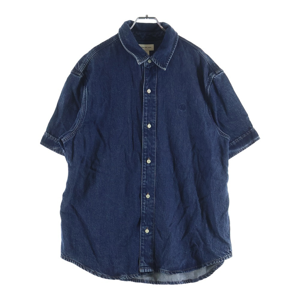 Calvin Klein(カルバンクライン) Dark Eclispe Tnd S/S Denim Boxy Shrt デニム 半袖シャツ インディゴ 4RB954G