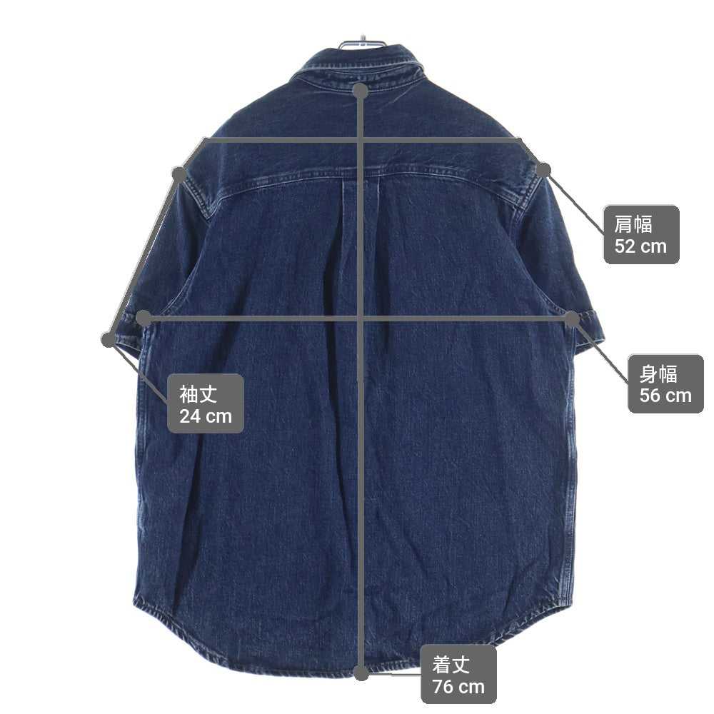 Calvin Klein(カルバンクライン) Dark Eclispe Tnd S/S Denim Boxy Shrt デニム 半袖シャツ インディゴ 4RB954G
