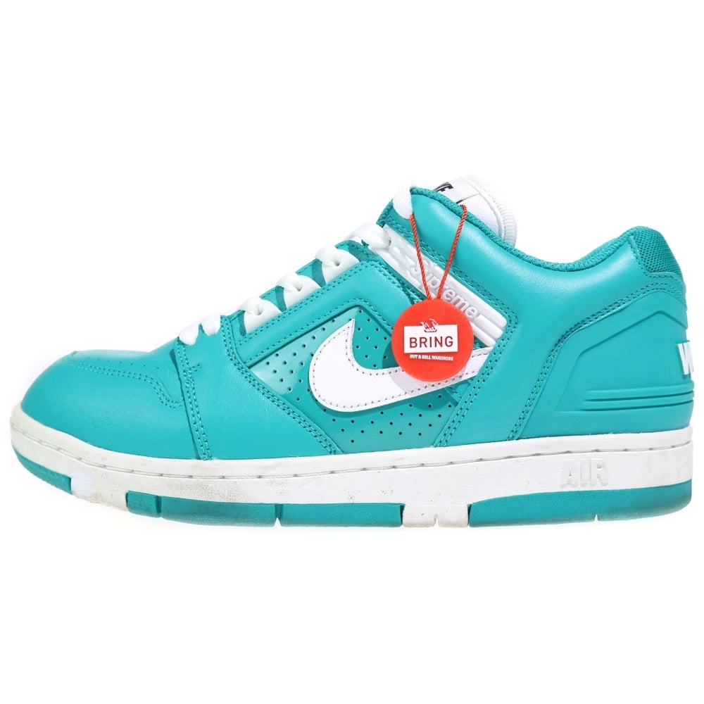 NIKE(ナイキ) 17AW ×AIR FORCE 2 LOW NEW EMERALD AA0871-313 シュプリーム エアフォース2 ニューエメラルド ローカットスニーカー ライトブルー US8/26cm