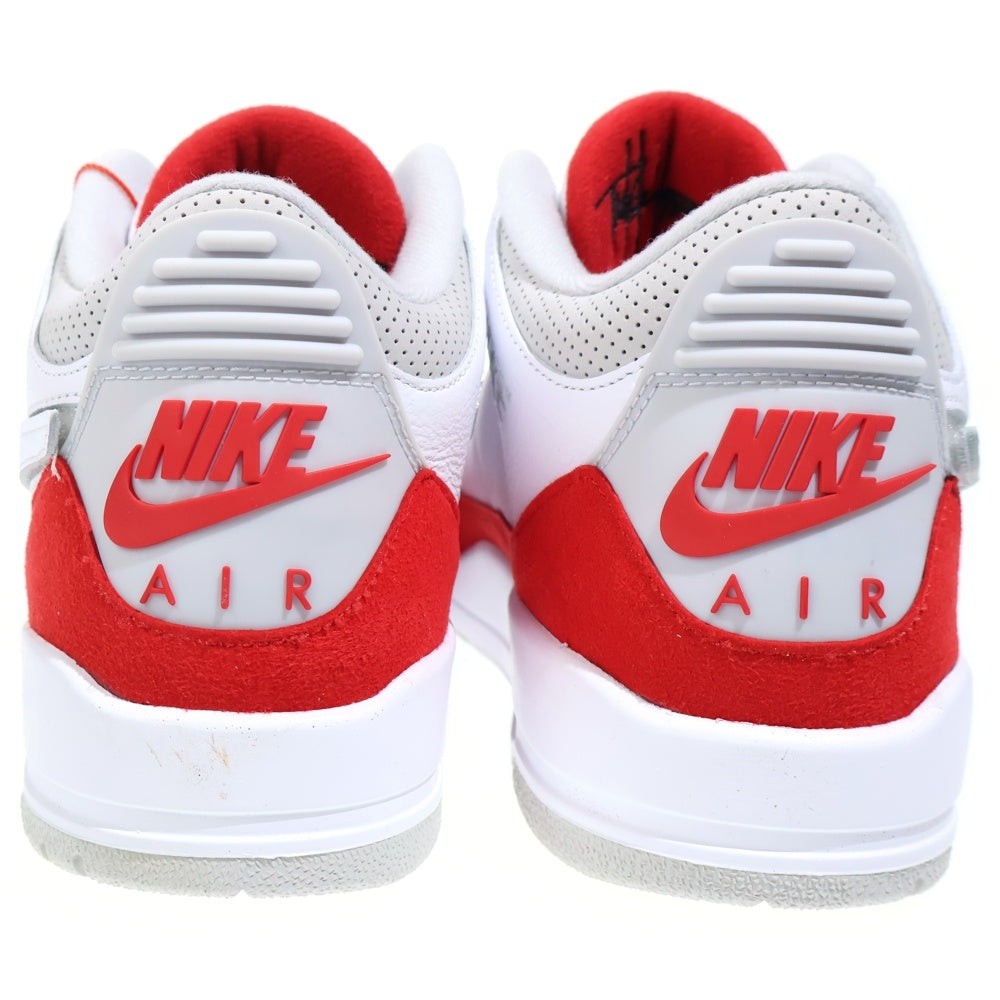 NIKE(ナイキ) AIR JORDAN 3 RETRO TINKER WHITE CJ0939-100 エアジョーダン3 ティンカーハットフィールド ミッドカットスニーカー ホワイト/レッド US8.5/26.5cm