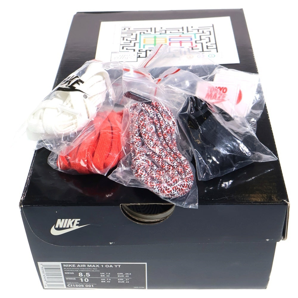 NIKE(ナイキ) AIR MAX 1 OA YT TOKYO MAZE CI1505-001 エアマックス1 トーキョーメイズ ローカットスニーカー ブラック/ホワイト US8.5/26.5cm