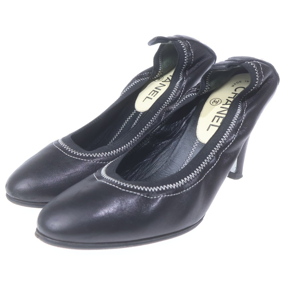 CHANEL(シャネル) ココマーク ステッチ ハイヒールシューズ パンプス レディース ブラック