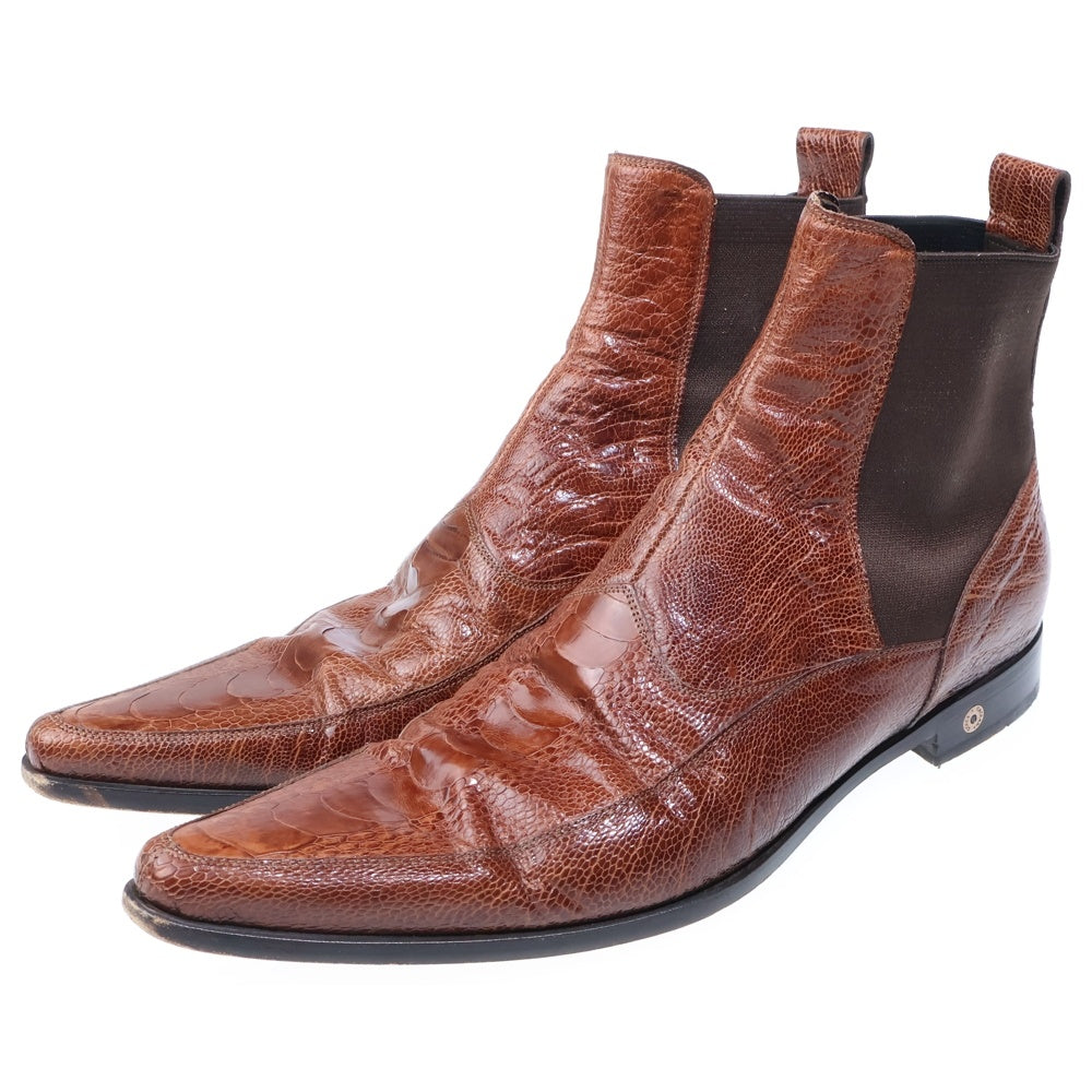 DOLCE & GABBANA(ドルチェアンドガッバーナ) オーストレッグレザー サイドゴアブーツ シューズ ブラウン 7 1/2