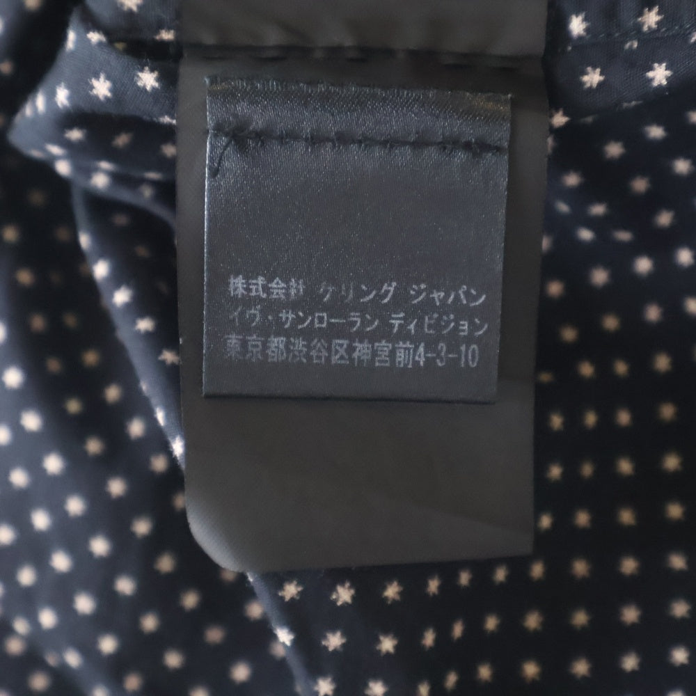 SAINT LAURENT PARIS(サンローランパリ) 15SS スター シルク 長袖シャツ ブラック 376916 Y729H