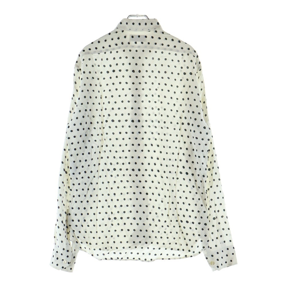 SAINT LAURENT PARIS(サンローランパリ) 16AW ポルカドット レーヨン 長袖シャツ ホワイト 467311 Y345Q