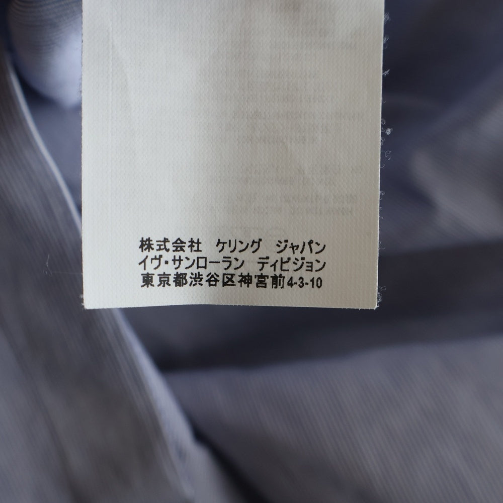 SAINT LAURENT PARIS(サンローランパリ) 15AW スモールストライプ柄 長袖シャツ ブルー 376954 Y020P