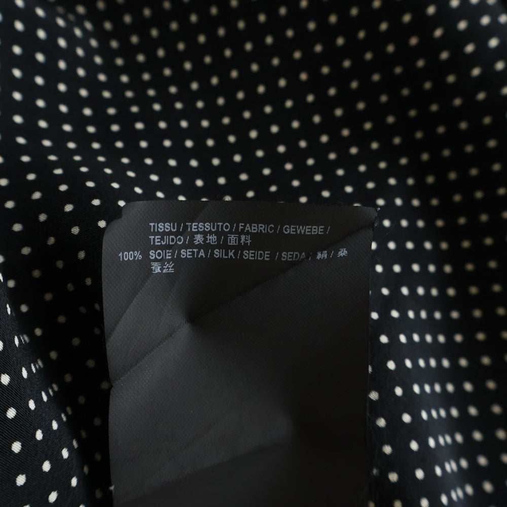 SAINT LAURENT PARIS(サンローランパリ) 16AW ポルカドット 長袖シルク オープンカラー 長袖シャツ ブラック 469660 Y301W
