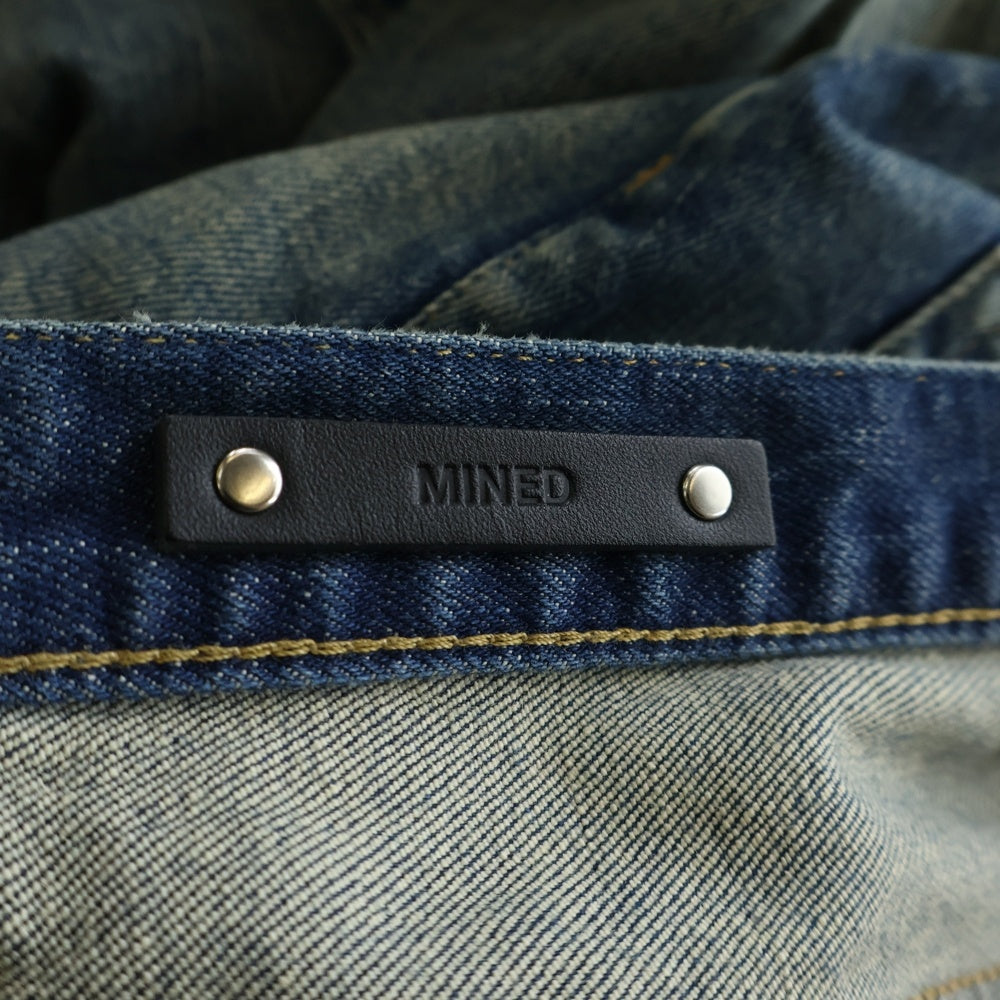 MINEDENIM(マインデニム) ダメージ加工 ペイント スキニーデニムパンツ ジーンズ インディゴ 2305-1001-86-322