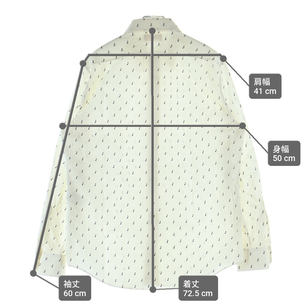 CELINE(セリーヌ) ミュージックノート 長袖シャツ ホワイト 2C034189D