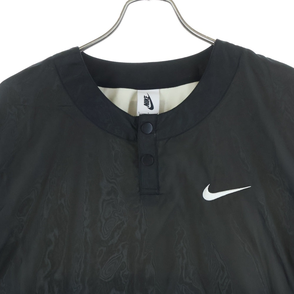 NIKE(ナイキ) ×FEAR OF GOD L/S Henley ヘンリーネック プルオーバーナイロンジャケット ブラック BV4411-011