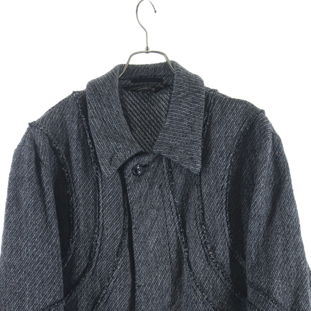 COMME des GARCONS HOMME PLUS(コムデギャルソンオムプリュス) 03AW 縮絨 切り替え バイアス コート グレー XK-C002 AD2003
