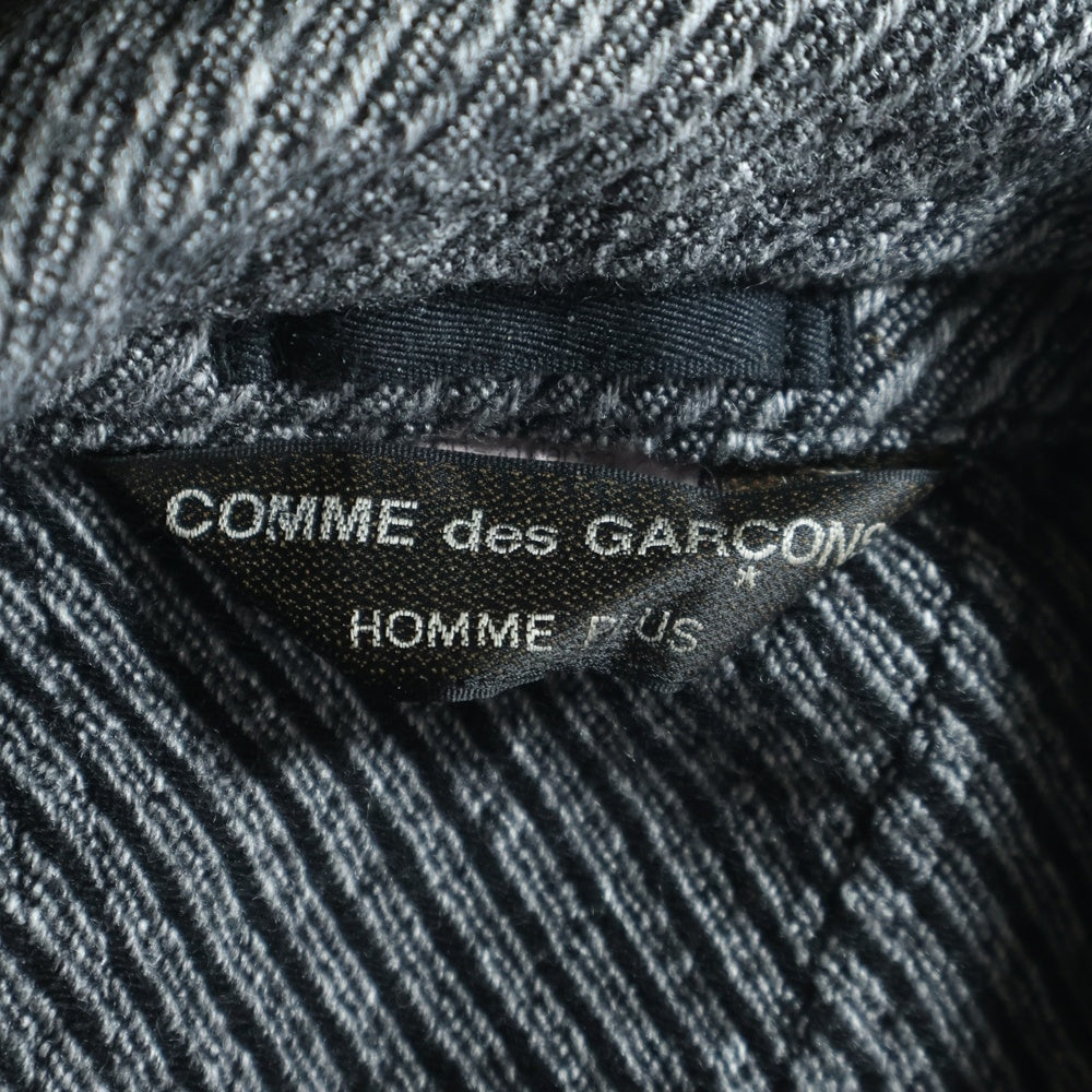 COMME des GARCONS HOMME PLUS(コムデギャルソンオムプリュス) 03AW 縮絨 切り替え バイアス コート グレー XK-C002 AD2003