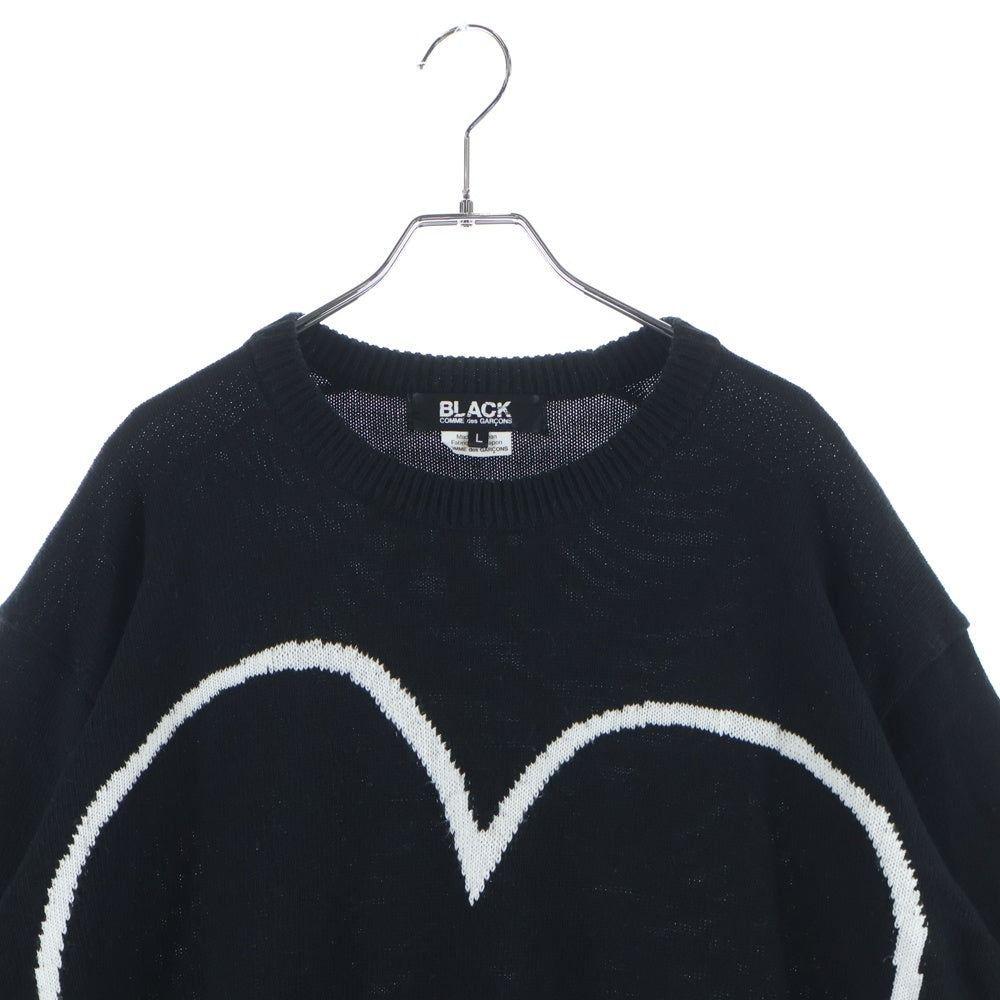 コムデギャルソン AD2022 22AW ニット アシンメトリー /AN45 BLACK COMME des GARCONS(ブラックコムデギャルソン) 22AW Front Heart