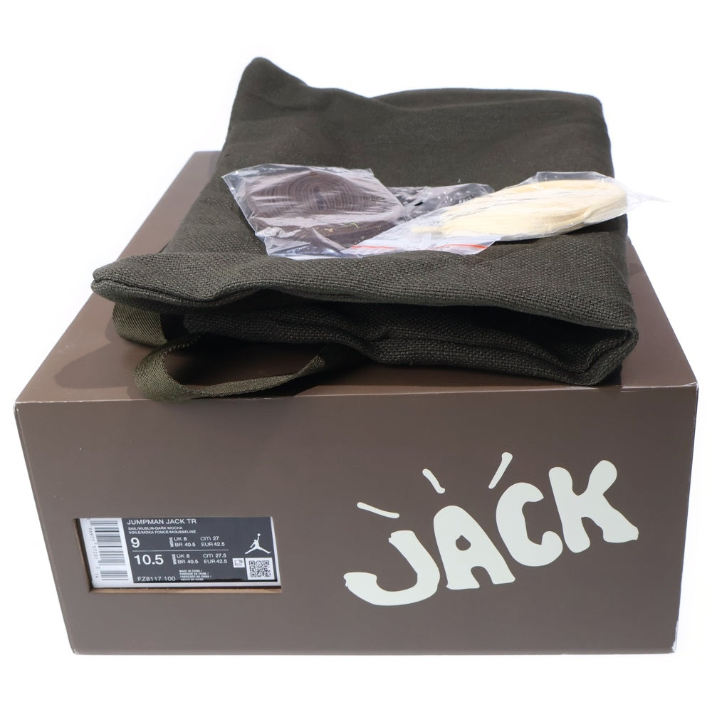 NIKE(ナイキ) ×TRAVIS SCOTT JORDAN JUMPMAN JACK トラヴィススコット ジョーダン ジャンプマン ローカットスニーカー ホワイト/ブラウン US9/27cm FZ8117‐100