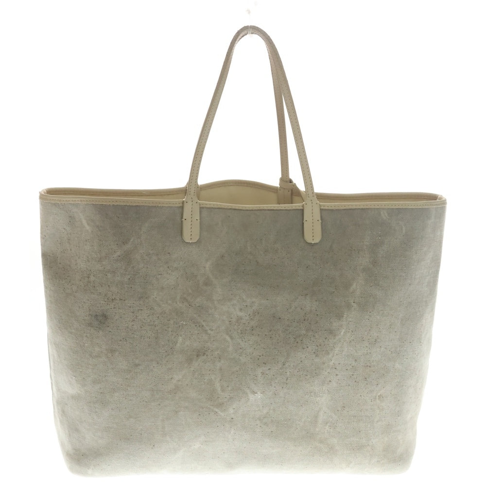 READY MADE(レディメイド) 25AW DOROTHY BAG LARGE ドロシーバック ヴィンテージ加工/ステンシルロゴ コットントートバック グレー RE-CO-WH-00-00-163