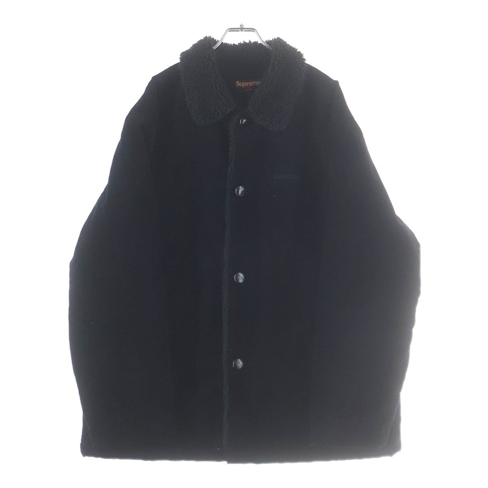 SUPREME(シュプリーム) 24AW Kindermann Uncut Corduroy Car Coat キンダーマン ボアカーコート ジャケット ブラック