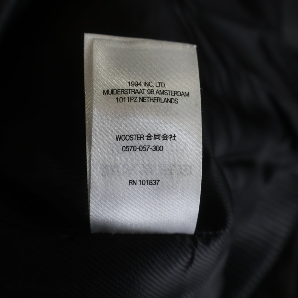 SUPREME(シュプリーム) 22AW QuIted Leather Work Jacket ジップアップ キルティング レザーワークジャケット ダウンジャケット ブラック