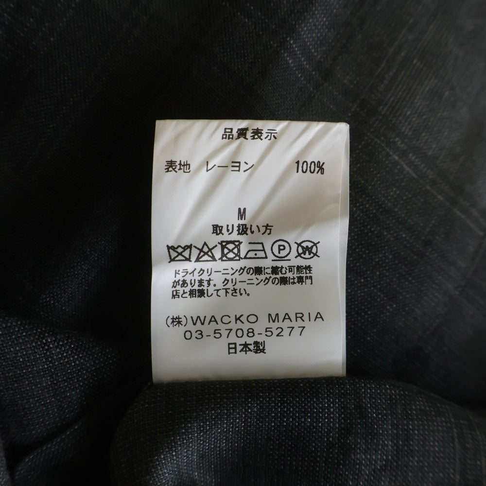 WACKO MARIA(ワコマリア) 23SS OMBRE CHECK OPEN COLLAR SHIRT S/S TYPE-2 オンブレチェックオープンカラー 半袖シャツ グレー 23SS-WMS-OC11