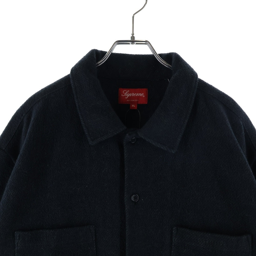 SUPREME(シュプリーム) 22AW Brushed Flannel Twill Shirt ツイルフランネル 長袖シャツ ブラック
