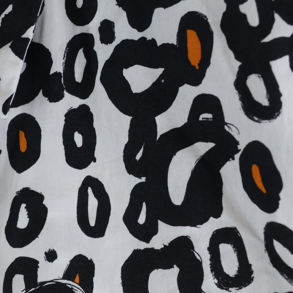 BLACK COMME des GARCONS(ブラックコムデギャルソン) レオパード 総柄 コットン 半袖シャツ ホワイト/ブラック AD2020 1G-B017