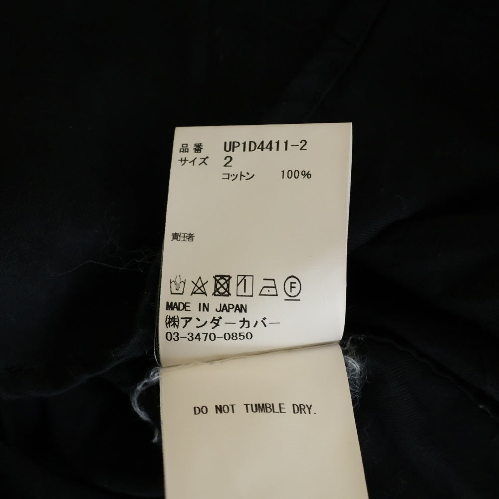 UNDERCOVER(アンダーカバー) 24SS ランダムダーツ コットンビエラ 半袖シャツ ブラック UP1D4411-2