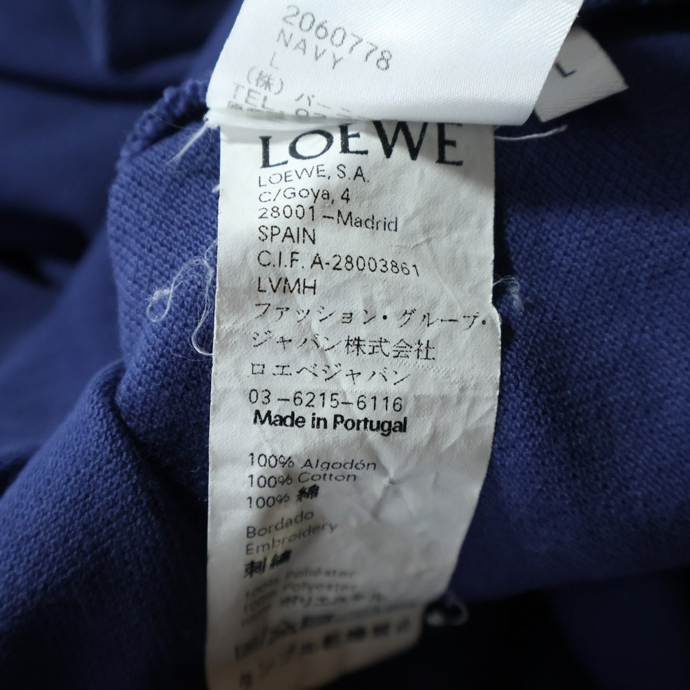 LOEWE(ロエベ) 19AW ANAGRAM POLO フロントアナグラム刺繍 半袖 ポロシャツ ネイビー H3259820CR