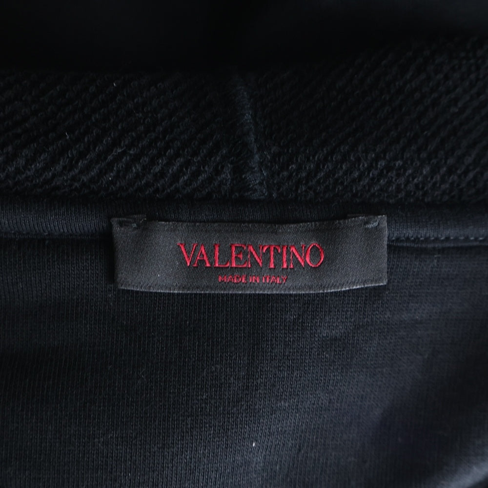 VALENTINO(ヴァレンティノ) 19AW GINZA TOKYO JAPAN 銀座シックス限定 ロゴプリント ジップアップ スウェットパーカー ブラック SV3MF04A5A1
