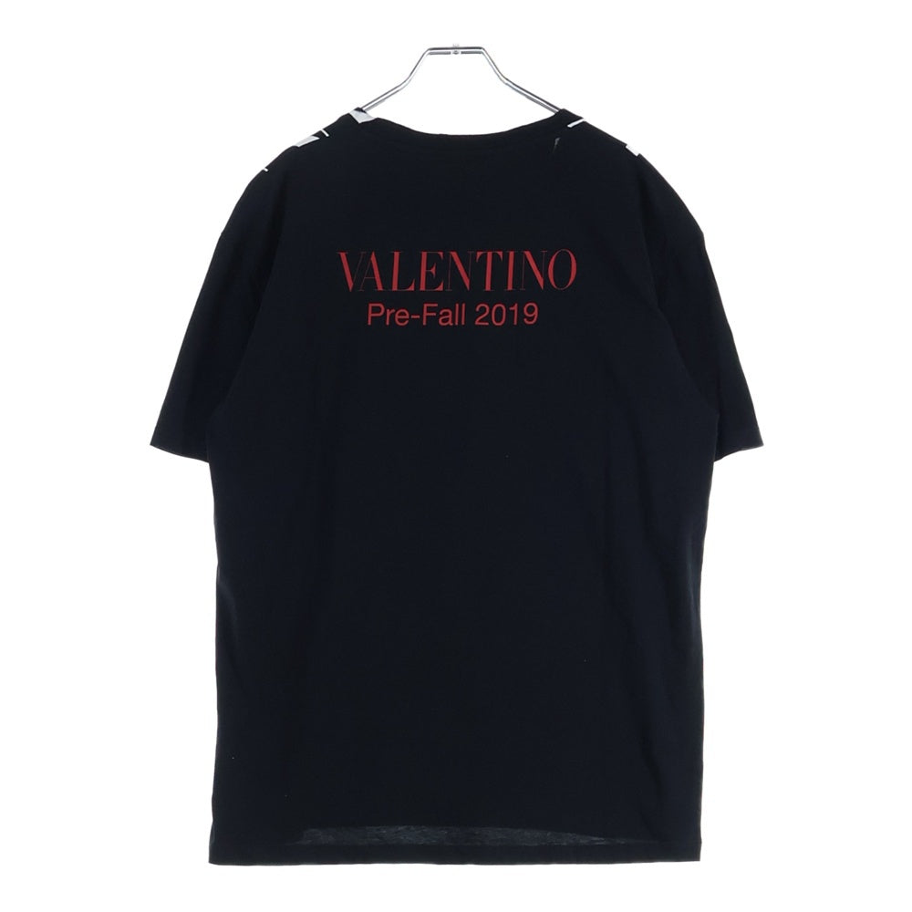 VALENTINO(ヴァレンティノ) 19AW GINZA TOKYO JAPAN 銀座シックス限定 ロゴプリント クルーネック 半袖Tシャツ カットソー ブラック SV3MG02E5A2