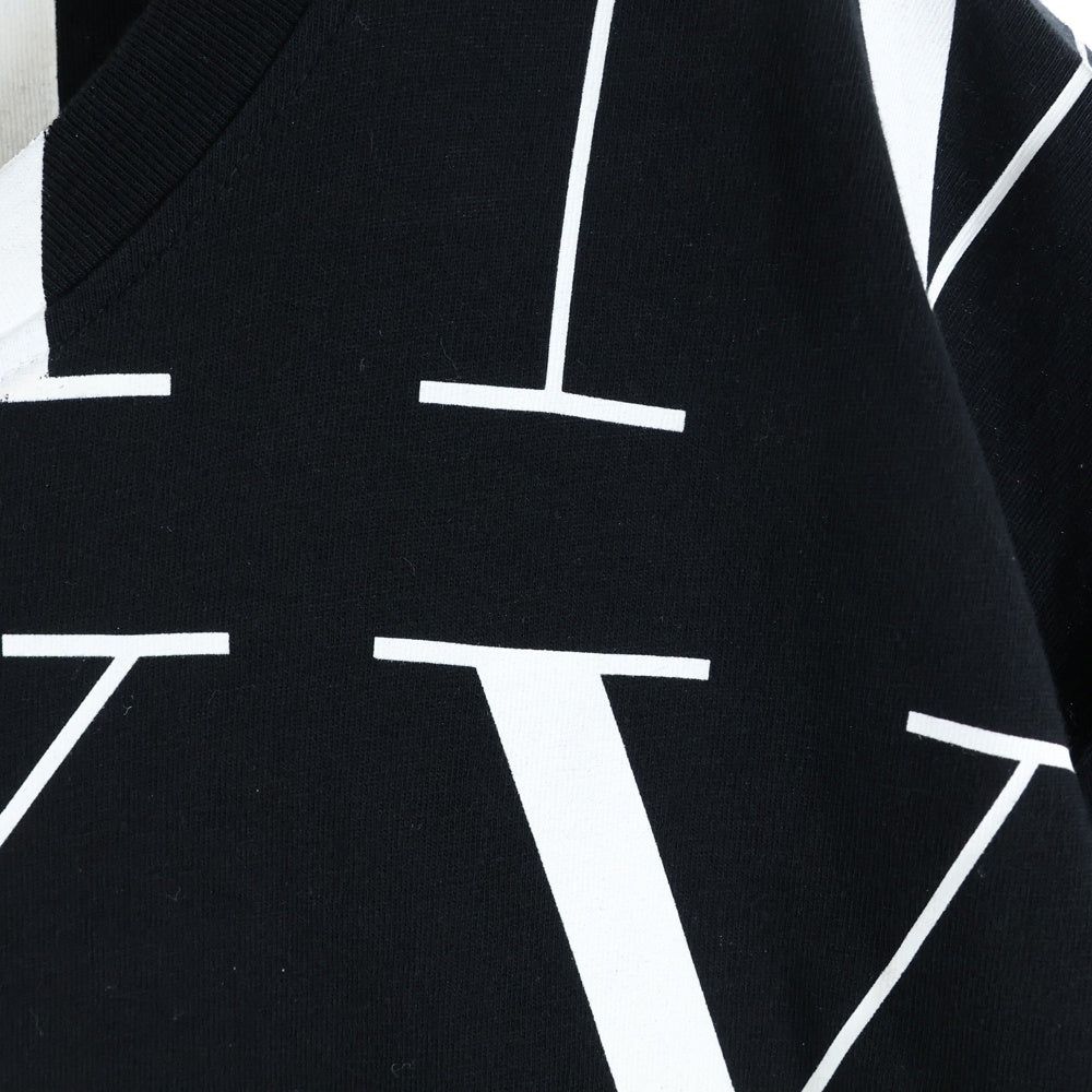 VALENTINO(ヴァレンティノ) 19AW GINZA TOKYO JAPAN 銀座シックス限定 ロゴプリント クルーネック 半袖Tシャツ カットソー ブラック SV3MG02E5A2