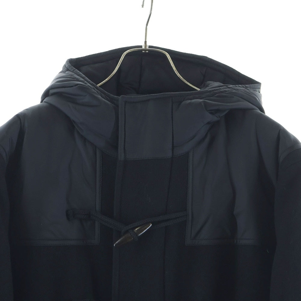 DENHAM(デンハム) ナイロン切替 ウール ダウン ダッフルコート ジャケット ブラック