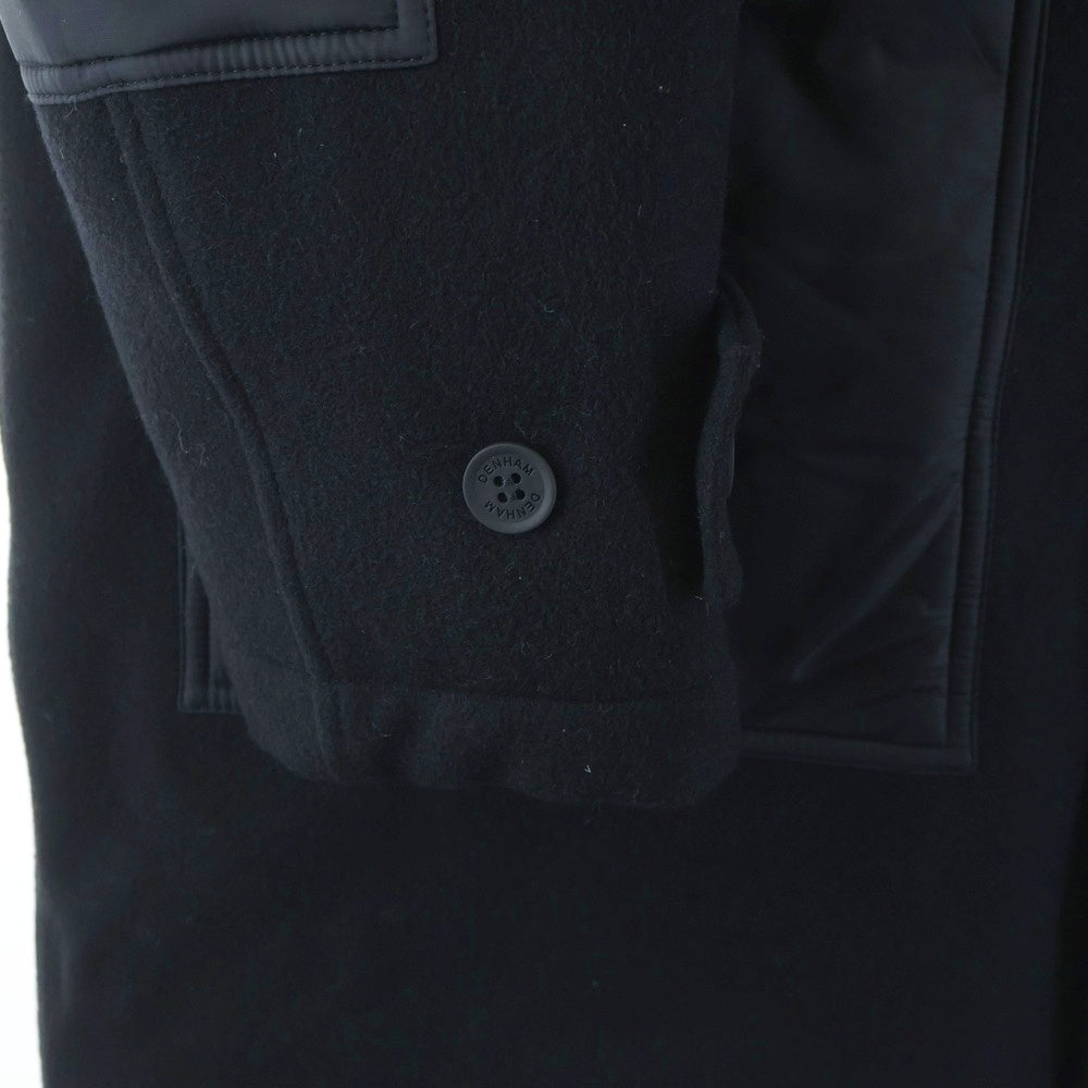 DENHAM(デンハム) ナイロン切替 ウール ダウン ダッフルコート ジャケット ブラック