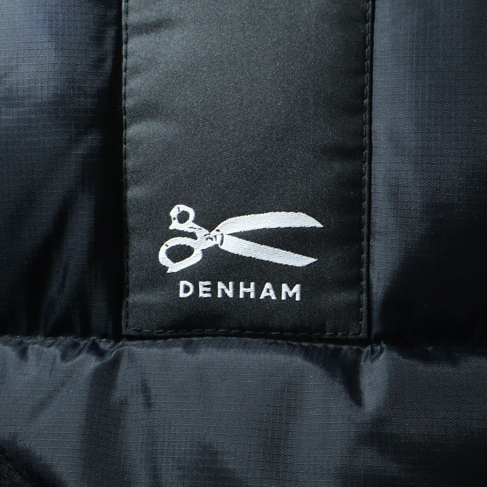 DENHAM(デンハム) ナイロン切替 ウール ダウン ダッフルコート ジャケット ブラック