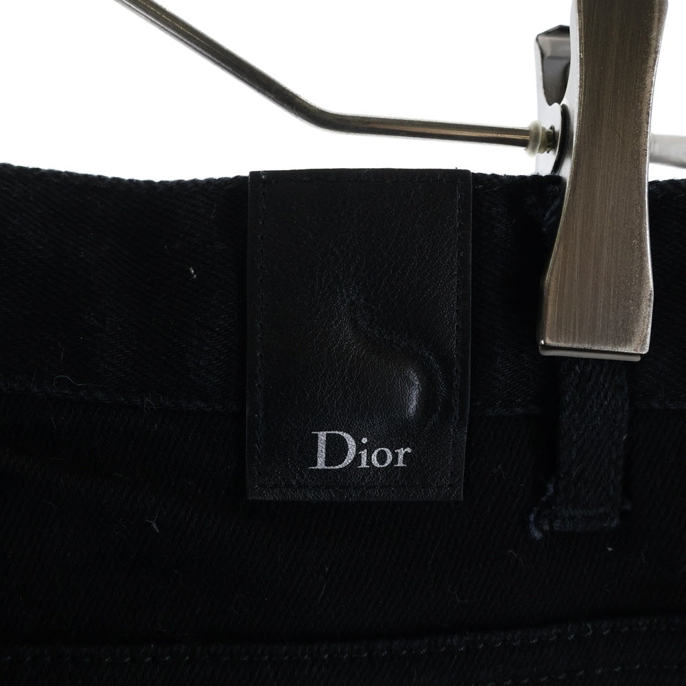 Dior HOMME(ディオールオム) 18AW BEE DENIM ビー刺繍 スリムストレートデニムパンツ ブラック 863DS11W9493
