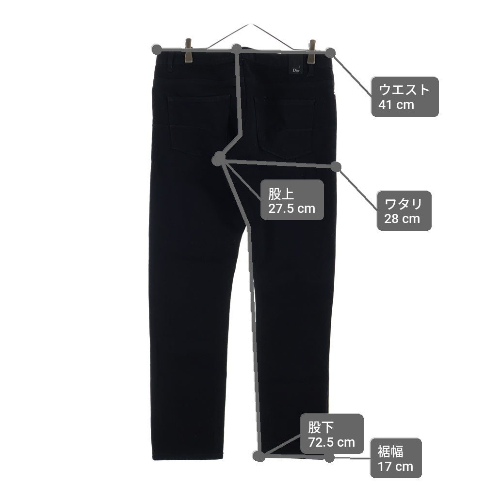 Dior HOMME(ディオールオム) 18AW BEE DENIM ビー刺繍 スリムストレートデニムパンツ ブラック 863DS11W9493