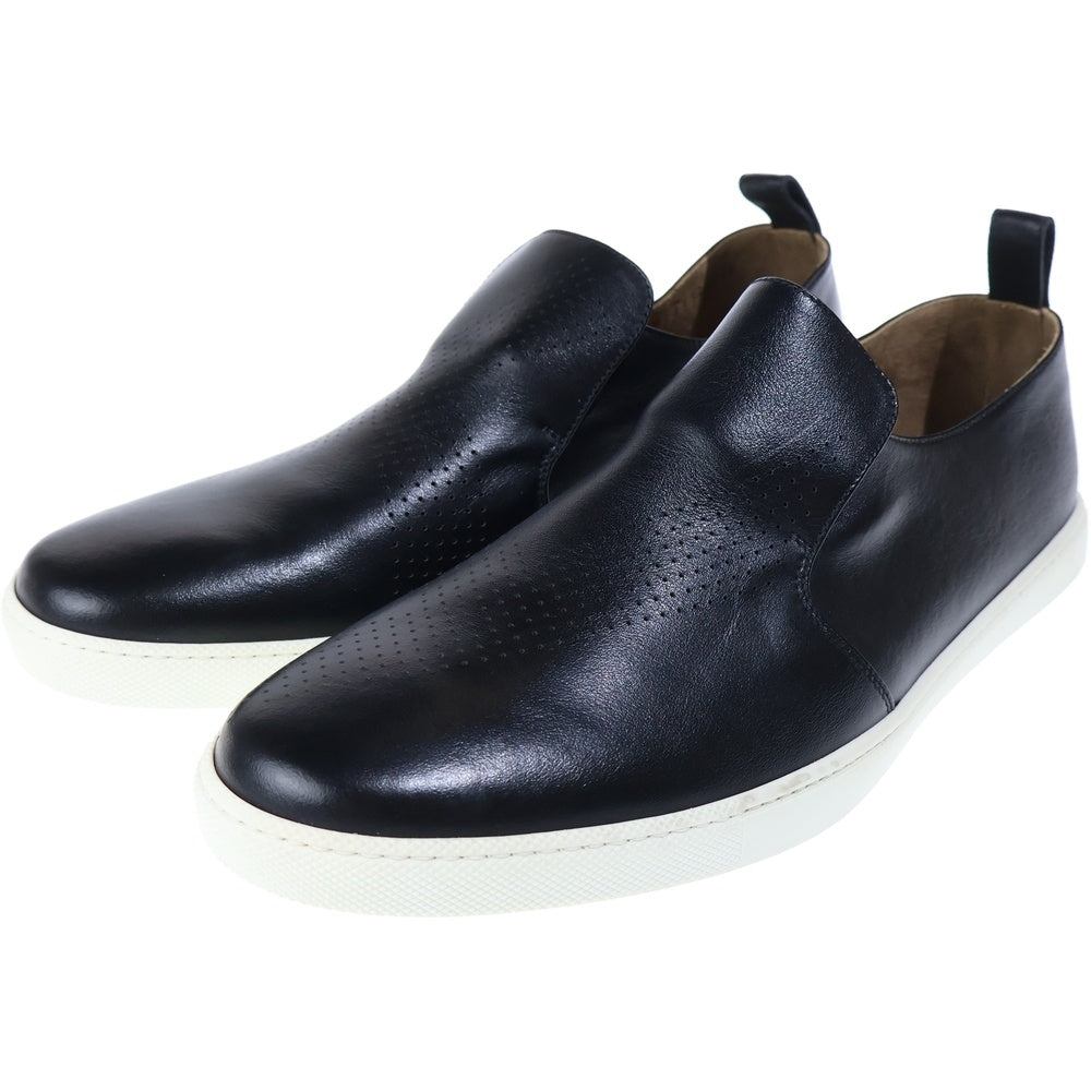 HERMES(エルメス) パンチング レザー ローカットスニーカー スリッポン ブラック