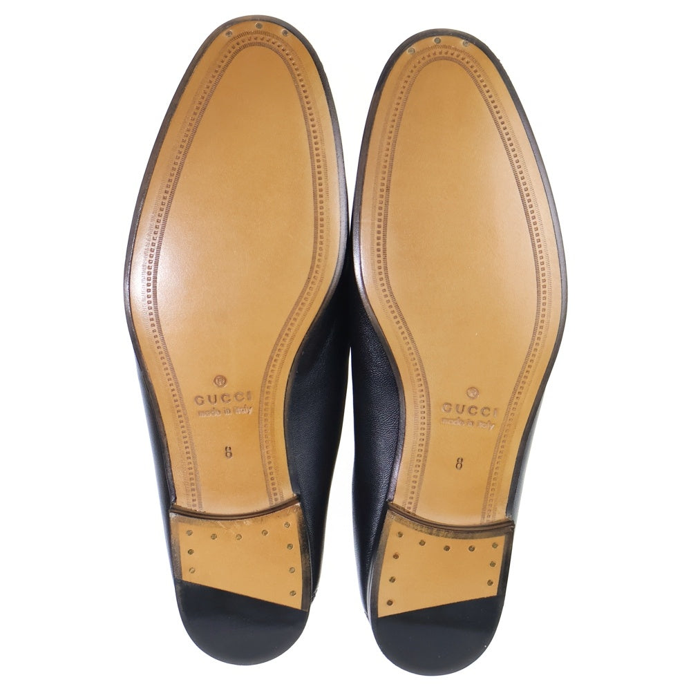 GUCCI(グッチ) ブリクストン ホースビット レザー ローファー ブラック 407314