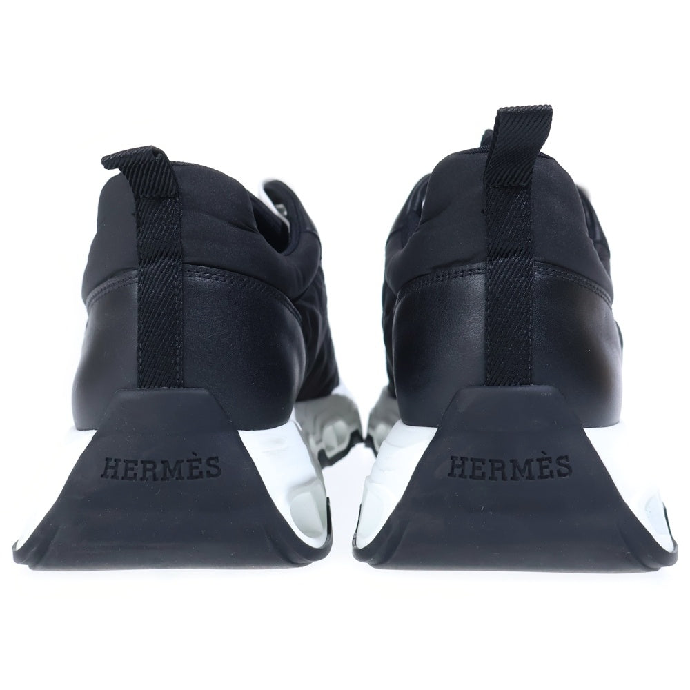 HERMES(エルメス) インパルス シェーヌダンクル ナイロン レザー ローカットスニーカー ブラック
