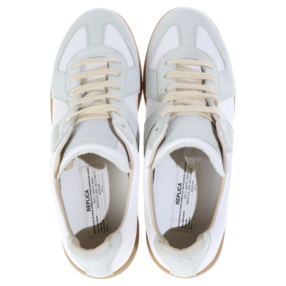 Martin Margiela 22(マルタンマルジェラ) REPLICA GERMAN TRAINER レプリカ ジャーマントレーナー レザー ローカットスニーカー ホワイト S57WS0236