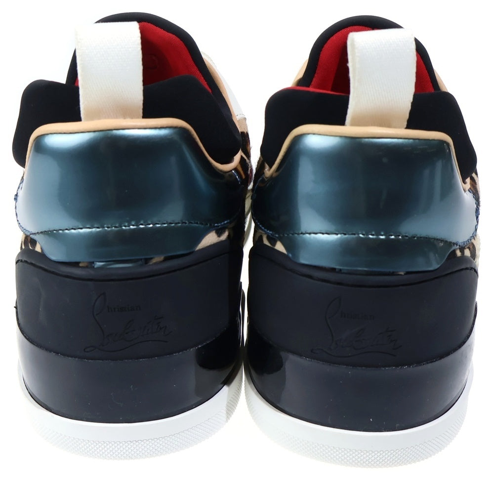 CHRISTIAN LOUBOUTIN(クリスチャンルブタン) オーレリアン レオパード ハラコレザー メッシュ ローカットスニーカー マルチ