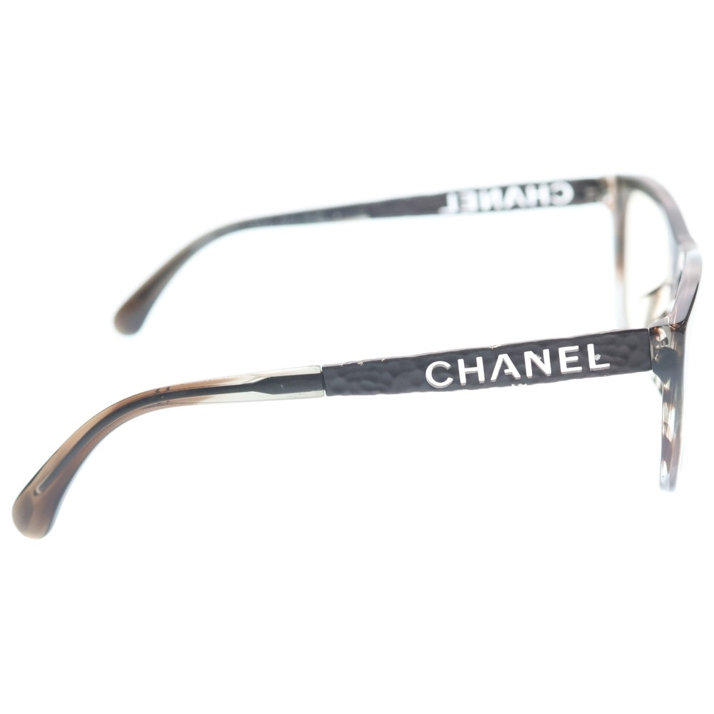 CHANEL(シャネル) サイドロゴ スクエアフレーム サングラス アイウェア メガネ 眼鏡 クリア/ブラック 5442-A レディース